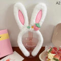 Strawberry Sunflower Rabbit Ear Headband Hat Bunny Ear Hair Band Happy Easter.