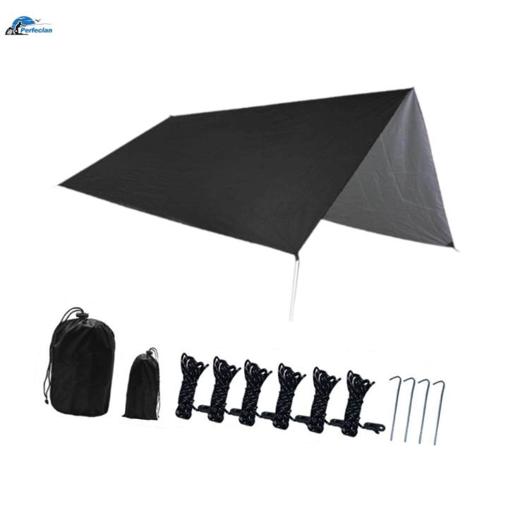 Camping%20Tarp%20with%20Storage%20Bag%20Rain%20Tarp%20Shelter%20for%20Hiking%20Travel%20Garden%20-%20Image%203