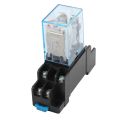 AC 220 Volt Flat 8 Pin DPDT Electromagnetic Power Relay with Base. 