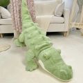 Soft Crocodile Plush Toy Fluffy Full Stuffed Animal Pillow Doll Jungle Green Giant Alligator Sofa Cushion Kids Birthday Gift.