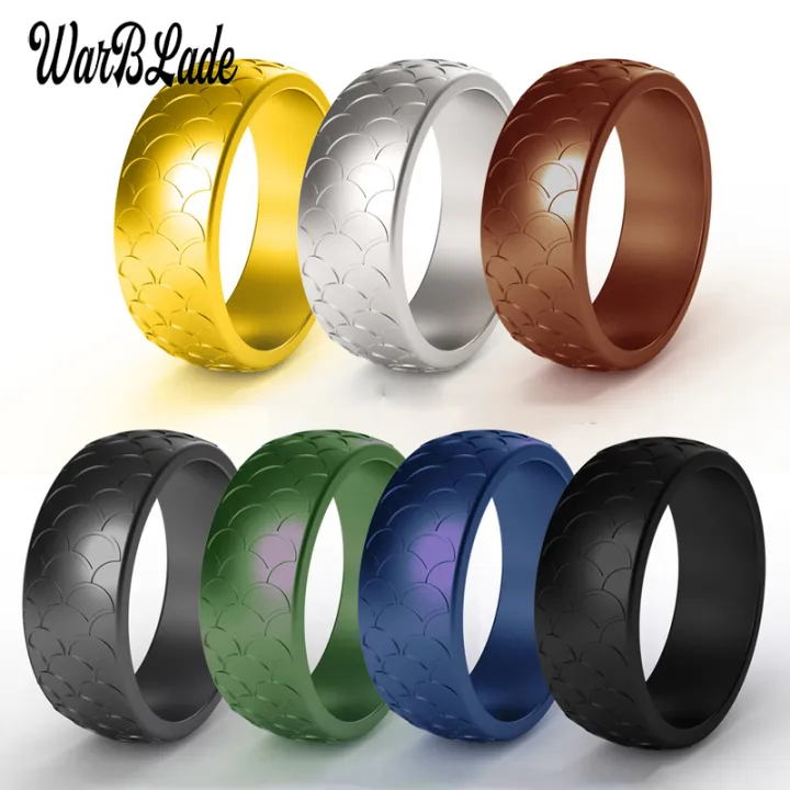 %E3%80%90Aesth%20Diary%20Store%E3%80%91WBL%202019New%20Men%20Fish%20Scale%20Pattern%20Silicone%20Rings%208.7mm%20Food%20Grade%20FDA%20Silicone%20Finger%20Ring%20Hypoallergenic%20Flexible%20Rubber%20Bands%20-%20Image%203