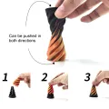 Langton Rotating Optical Illusion Toy Rotating Spiral Cone Toy Stress Relief Desktop Decor Gift Optical Illusion Vortex Thread Pass Through Pyramid Fidget Toy Pyramid Sculpture. 