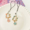 Cute Flower Phone Rope Keychain Pendant Phone Case Strap Hanging Cord Keychain Fullhouse. 