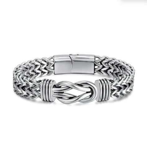 Hotsale%20jewelry%20For%20stainless%20steel%20Magnetic%20Bracelet%20Men%20New%20Fashion%20Clasp%20Knot%20Cuff%20Wristband%20with%20Eternity%20Knot%20-%20Image%202