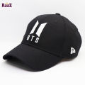 BTS Embroidery Logo Curved Cap (Black).