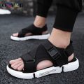 Men Sandals Soft Comfortable Non-Slip Men Shoes High Quality Woven Beach Sandals Mens Gladiator Sandals Summer Casual Flat Shoes.