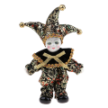 9 Inch Porcelain Smiling Clown Wearing Outfits Funny Harlequin Doll Circus Props Halloween Christmas Decoration Kids Gifts. 