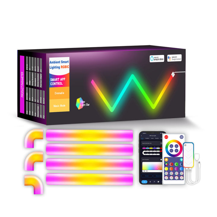 GC%20Glide%20RGBIC%20LED%20Wall%20Lights%20Music%20Wall%20Lights%20Strip%20Lamp%20Dynamic%20Multi-color%20Lighting%20Effects%20RGB%20Dimmable%20LED%20Sconces%20Wall%20Lighting%20Indoor%20For%20Bedroom%20Kids%20Room%20-%20Image%208