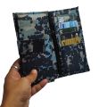 Bangladesh Navy Digital Camouflage Wallet for Men with Multiple Card Slots and Zipper – Tactical Military Style Wallet for Everyday Use – Navy Embroidered Logo – Premium Quality. 