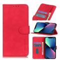For iPhone 14 KHAZNEH Retro Texture Leather Phone Case.