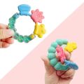 New Design Silicone Baby Hand Teether Infant Silicone Safety Teeth Stick Rattles Teether Baby Toy Gifts.