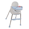 Baby Dining Chair Blue Adjustable Height Toddler Dining Chair Safe for Home. 