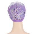 2022 New Women Glitter Sequins Turban Cap Muslim Indian Hat Headwear African Headwraps Ladies Headscarf Bonnet Islamic Hijab Cap. 