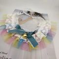 Lace Dog Bandana Printed Soft Collar Dress Up Pet Neckerchief Supplies Cat Scarf Floral Ribbon for Chihuahua Puppy Kitten Leash.
