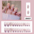 24 Pcs artificial Fake Nails Box For Women added with Liquid Glue. 
