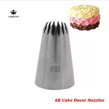Stainless Steel Cake Decoration Nozzle 6B