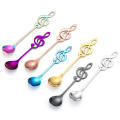 Teaspoon Coffee Creative Cream Stirring Dessert Note Stainless Steel.