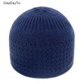 DayDayTo Casual Knitted Muslim Men Prayer Hats Winter Warm Beanies Cap Islamic Ramadan sg. 