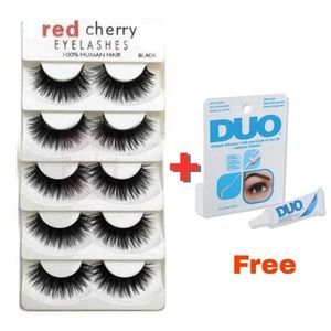 RED_CHERRY False Eyelashes Natural Long Eye Lashes Extension Makeup Professional Faux Eyelash & Free Gift Glue