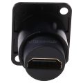 D-type Socket Network Plug Chassis Panel Mount Audio Connector HDMI-compatible Metal HD Aviation Cable. 