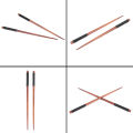 1 Pairs Japanese Natural Wood Chopsticks Value Pack Cooking Tableware Black.