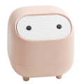 Desktop Trash Can, Small Office Supplies, Mini Double-Layer Push-Down Trash Can, Cute Trash Storage Box Pink. 