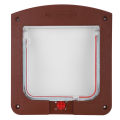 Square PP Controllable Switch Pet Door Dog Cat Flap Door Coffee Color. 