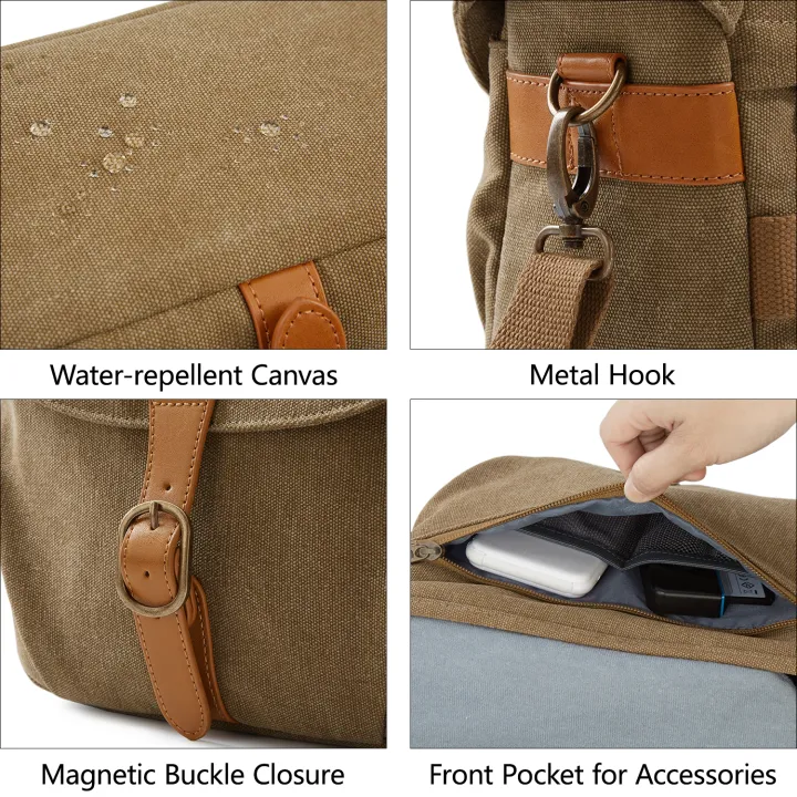 BAGSMART%20Camera%20Bag%20for%20Photographers%20DSLR%20Canvas%20Padded%20Camera%20Shoulder%20Bag%20with%20Rain%20Cover%20Suitable%20for%20Women%20and%20Men%20-%20Image%204
