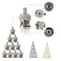 1Set Coax Rf/Bnc Crimp Tools for Rg58 / Rg59 / Rg6 with 10Pcs Bnc Plug Crimp Connector Set.