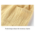 Elegantstunning Summer Kids Cotton Shorts Casual Loose Solid Color Short Pants For Boys Girls 3-8 Years Old.