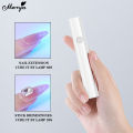 Monja White Mini Portable Nail Quick Drying Lamp Handheld UV Adhesive Glue Lamp USB Charging Nail Flashlight DIY Makeup Tools.