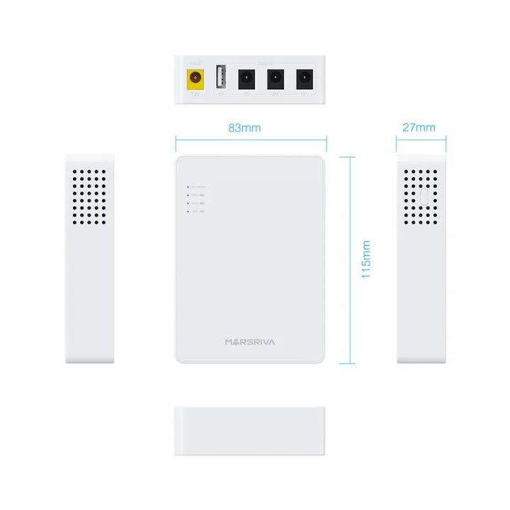 MARSRIVA%20KP3%20EC%208400mAh%20Smart%20Mini%20DC%20UPS%20for%20Router%2018Watt%20max%20output%20with%203%20DC%20output%20and%201%20USB%20Output%20-%20Image%203