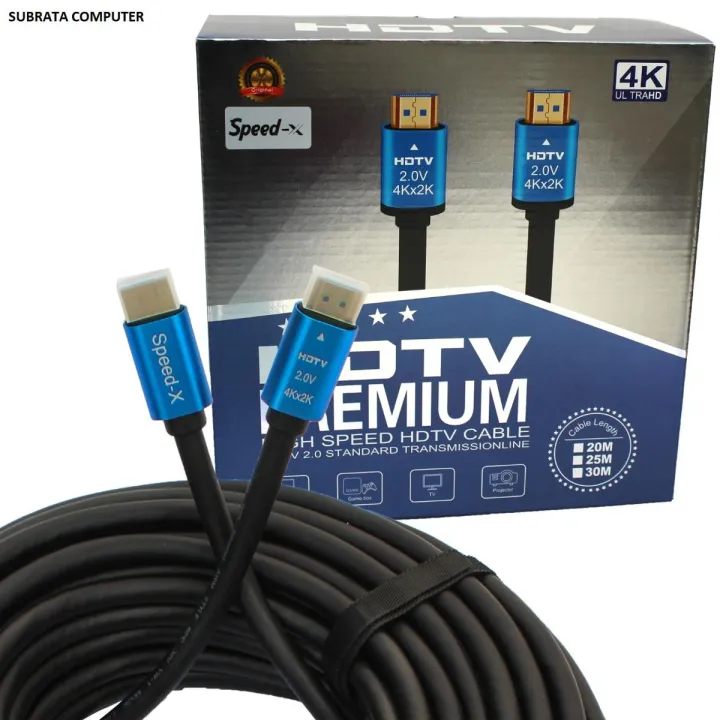 HDTV PREMIUM 1.5M HDMI CABLE 2.0V 4K ULTRA HD HIGH SPEED HDTV CABLE. Daraz .bd