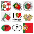 Love Portugal Flag Decal Sticker Portuguese Football Patriotic Stickers Home Pride Travel Car Truck Van Bumper Window Car Decal.