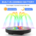 3.5W Solar Fountain for Bird Bath LED Solar Water Fountains with 2200mAh Battery Solar Powered Fountain Pump.