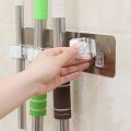Wall Mop Holder Hook Bathroom Kitchen Organizer Broom Hanger Storage Rack Mounted Accessory Hanging Rails Cleaning Tools Supply.