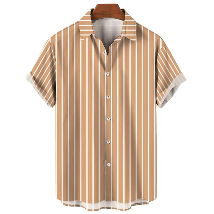 Hawaiian%20Vacation%20Summer%20for%20Men%20Shirts%20Stripes%20Print%20Lapel%20Short%20Sleeve%20Top%20Tees%20Oversized%20Loose%20Breathable%20Shirt%20Male%20Casual%20-%20Image%202