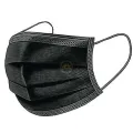 50 PCS Black 3 Layer Surgical Face Mask Disposable Medical Masks for Daily Protection.