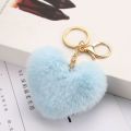 Cute Bag Attachment Soft Keychain Heart keyring for Ladies.