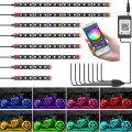 8PCS Motorcycle Underglow LED Light Kit, App Control Multicolor Motorcycle LED Light Kit RGB Strips Light Waterproof Replacement. 