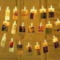 Fairy light clip shape golden color 20 pieces set-MHN. 