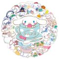 50pcs Cute Sanrio Cinnamoroll Sticker Cartoon Decals for Scrapbook Diary Car Stationery Laptop Waterproof Stickers Gift.