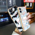 JIUMOO Case For Xiaomi Mi 11i 11X POCO F3 Redmi K40 Pro Case Cartoon Milk Bear Pattern Side Square Edge Luxury Plating Phone Casing Full Cover Camera Lens Shockproof Protection Softcase. 