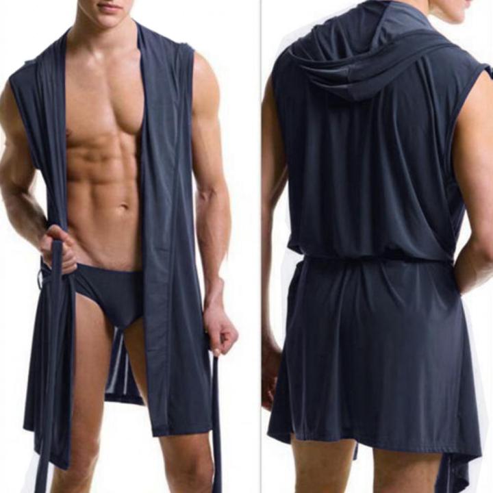 Terrific%20Men%20Bathrobe%20Strap%20Men%20Sleepwear%20Loose%20Quick%20Dry%20Thin%20Men%20Bath%20Robe%20-%20Image%203