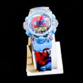 Spiderman Stylish wrist watch with music and light for kids- blue for kids. 