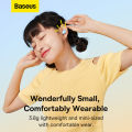 Baseus Bowie WM02+ Wireless Bluetooth Earphone Transparent Case With Smart Display Wireless Earbuds With Mic Touch Control App Support Low-Latency Earphone. 