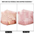 Bedroom Mosquito Netting Luxury Princess Canopy Bed Curtains 4 Corner 3 Side Openings Post Bed Curtain Bedding No Bracket. 