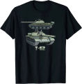 T-62 Russian Main Battle Tank Diagram Men T-Shirt Short Sleeve Casual 100% Cotton O-Neck Summer TShirt. 