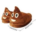 Funny Slippers Poop Cute Expression Poop Slippers Fuzzy Warm Memory Foam Plush House Shoes Soft Comfy Non Slip Winter Slides. 