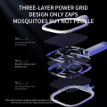 Mini Portable Electric Mosquito Swatter Racket Rechargeable Automatic USB Electric Mosquito Swatter for Indoor - White. 
